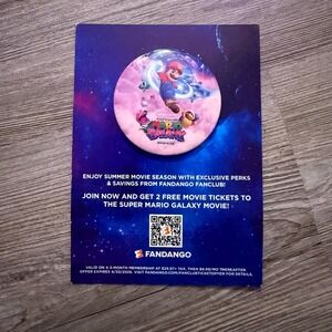 Mario Galaxy Nintendo Exclusive Promotional Card & Button Merchandise